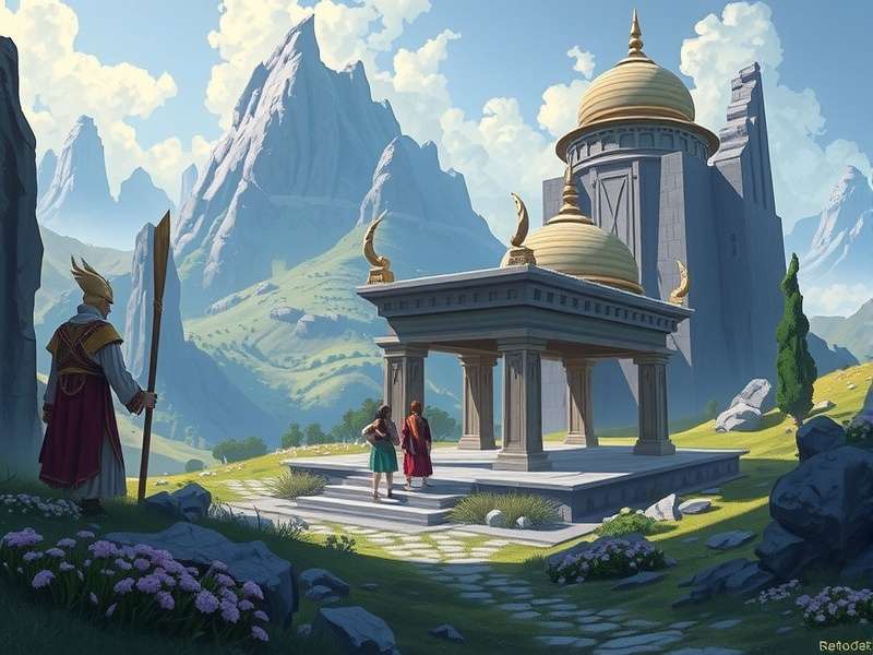 Mystic Anise Ramble - Temple Scene Depicting Anise Keepers